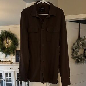 BYLT Basics Dark Brown Shirt Jacket
